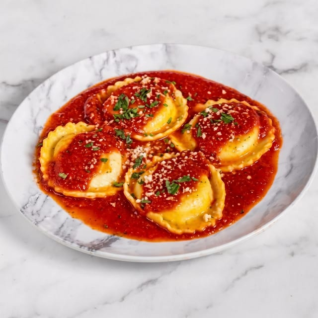 Ravioli Marinara Sauce Dinner.