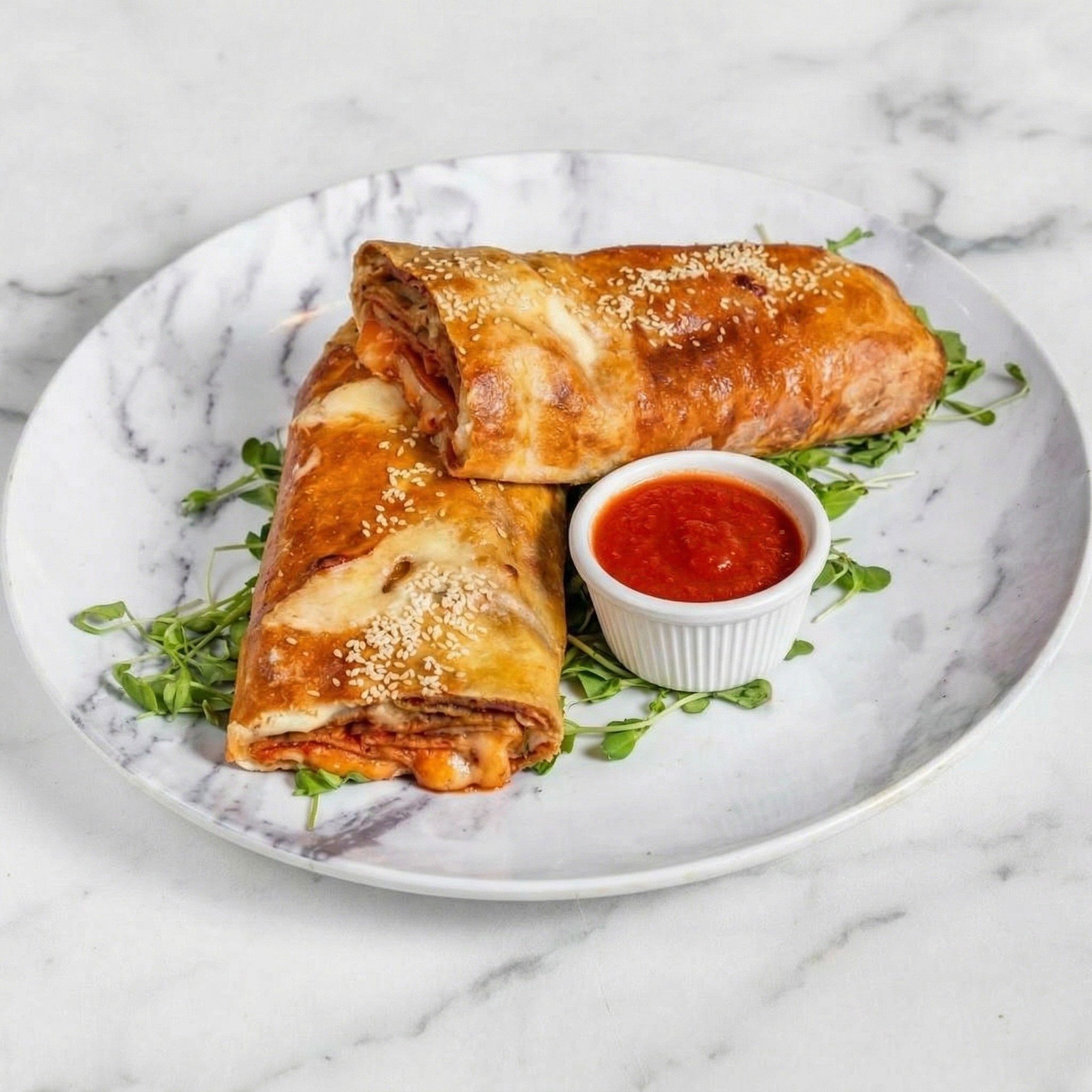 Eggplant Parmigiana Stuffed Bread.