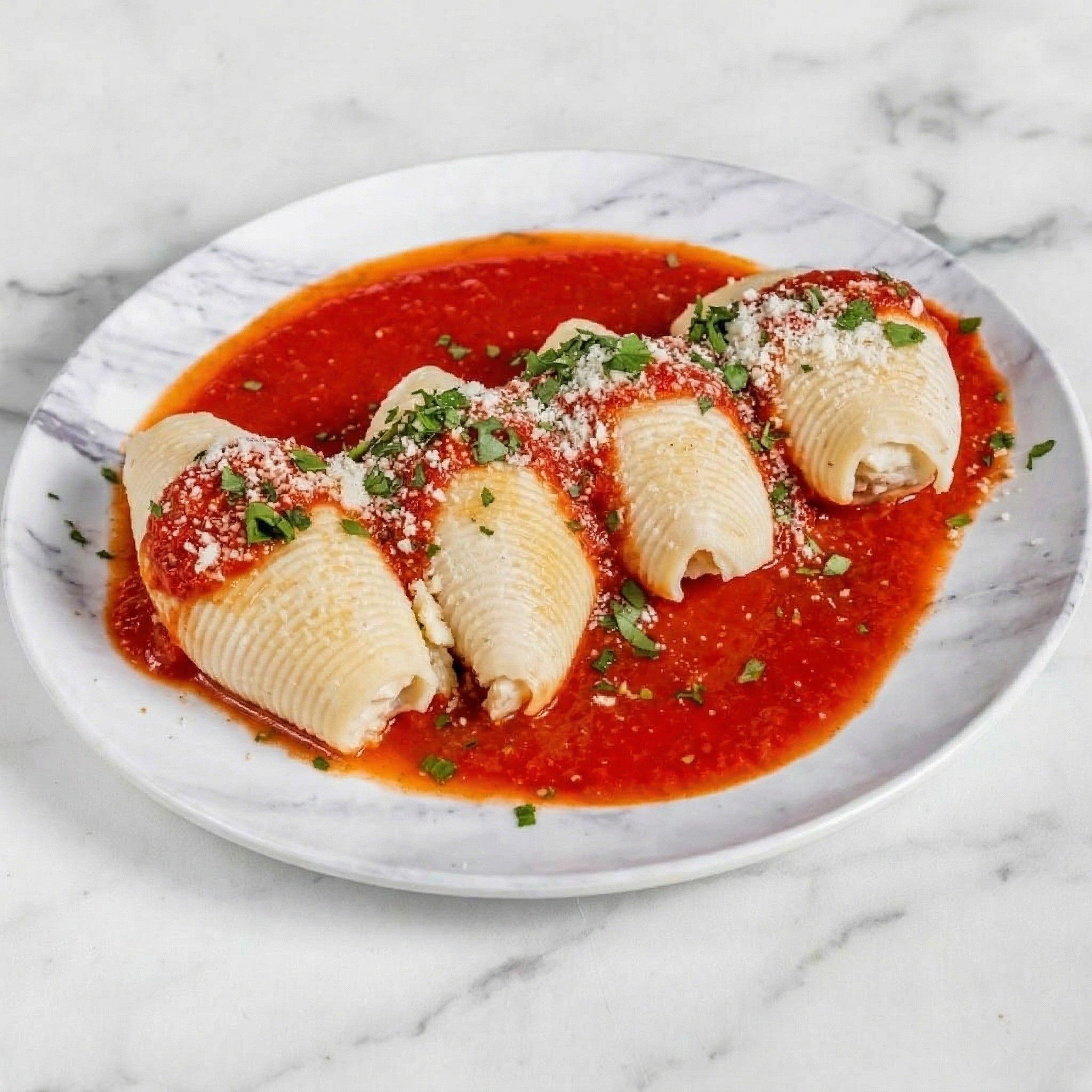 Stuffed Shells Vodka Dinner.